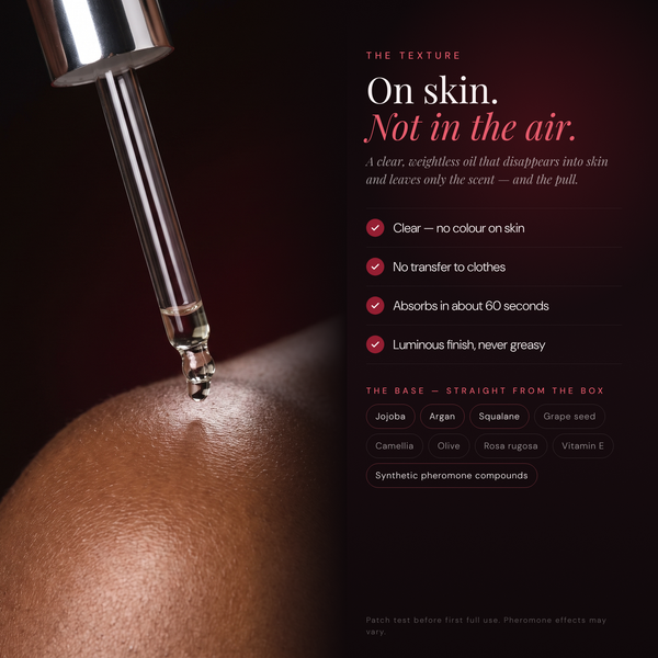 Ræd N5 — On skin, not in the air — clear weightless oil, ingredients