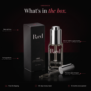 Ræd Libre — What's in the box — gift box, 50 ml glass bottle, precision dropper