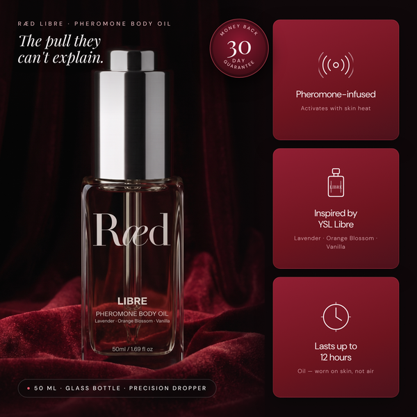 Ræd Libre — Hero — pheromone body oil, 30-day money-back guarantee