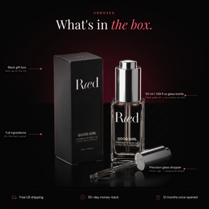 Ræd Good Girl — What's in the box — gift box, 50 ml glass bottle, precision dropper