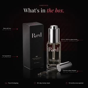Ræd N5 — What's in the box — gift box, 50 ml glass bottle, precision dropper